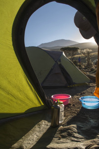 Camping on Kilimanjaro, Tanzania