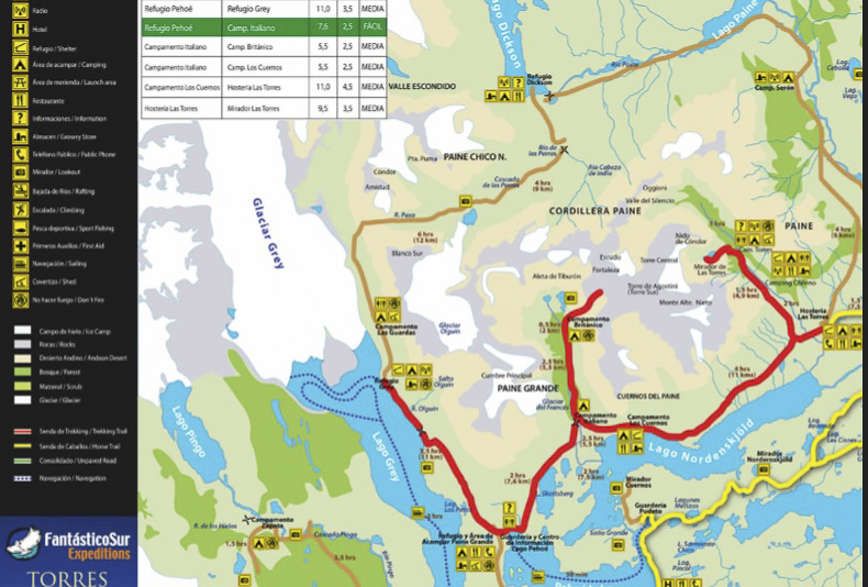 Torres Del Paine W Trek Map W Trek - Which Is The Best Route To Take - Anwen Garston