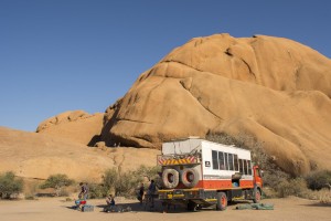 Dragoman truck in Namibia