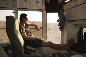 Andrew on Dragoman overland trip, Namibia